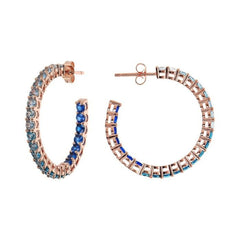 Orecchini Bronzallure A Cerchio Con Cubic Zirconia Effetto Dégradé Grandi -