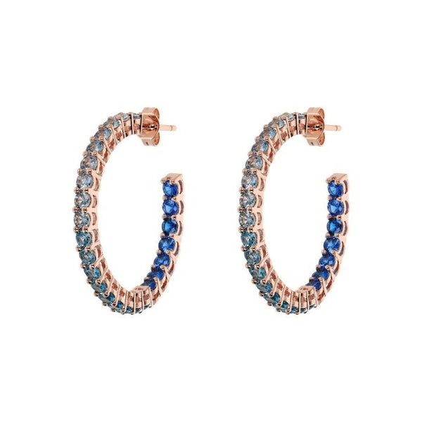 Orecchini Bronzallure A Cerchio Con Cubic Zirconia Effetto Dégradé Grandi -