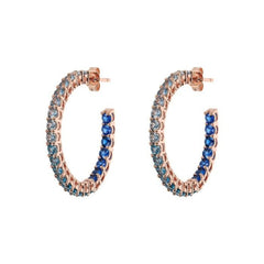Orecchini Bronzallure A Cerchio Con Cubic Zirconia Effetto Dégradé Grandi -