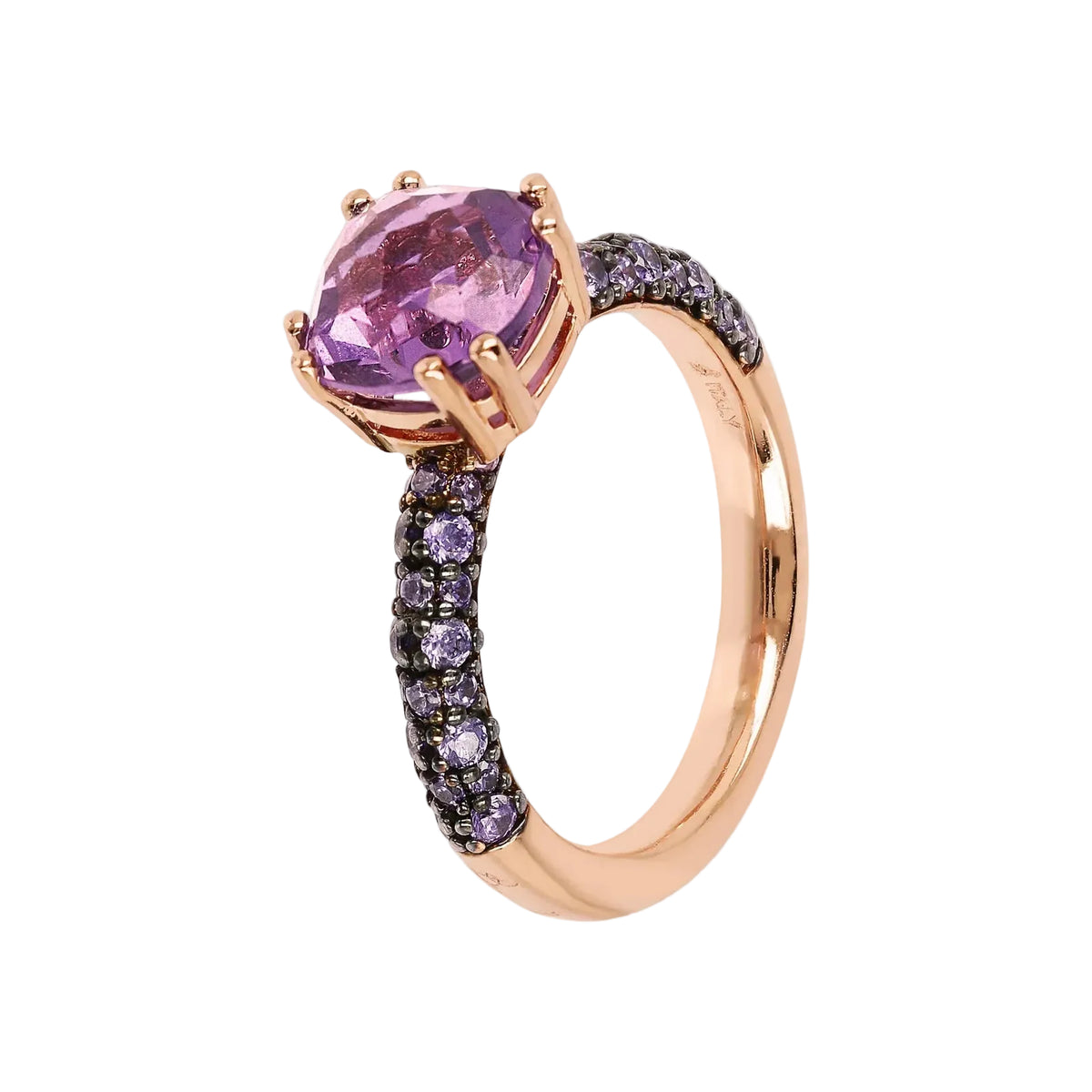 Anello Bronzallure Cocktail Con Cristallo -