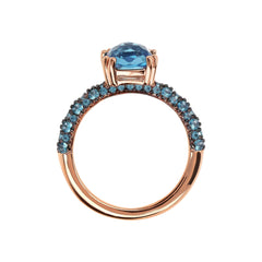 Anello Bronzallure Cocktail Con Cristallo -