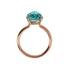 Bronzallure Cocktail Rhodolite Ring with Round Mosaic-Cut Gem Prism