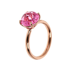 Bronzallure Cocktail Rhodolite Ring with Round Mosaic-Cut Gem Prism