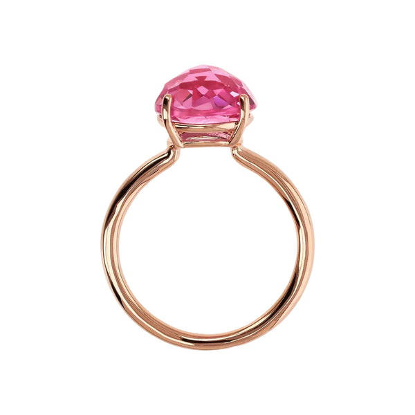 Anello Bronzallure Cocktail Rhodolite Con Prisma Gem Tonda Taglio Mosaico WSBZ02309.RR-56