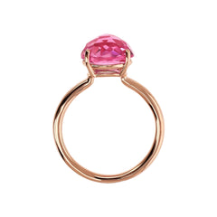 Bronzallure Cocktail Rhodolite Ring with Round Mosaic-Cut Gem Prism