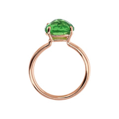 Bronzallure Cocktail Rhodolite Ring with Round Mosaic-Cut Gem Prism