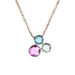Gargantilla Bronzallure con Colgante Trilogy en Prisma Gem Corte Mosaico -