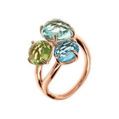 Anello Bronzallure Trilogy Con Prisma Gem Taglio Mosaico -