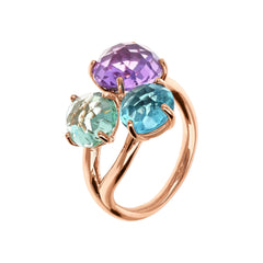 Anello Bronzallure Trilogy Con Prisma Gem Taglio Mosaico -