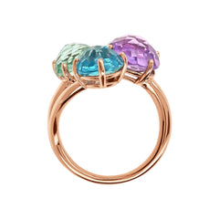 Anello Bronzallure Trilogy Con Prisma Gem Taglio Mosaico -