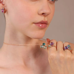 Anello Bronzallure Trilogy Con Prisma Gem Taglio Mosaico -