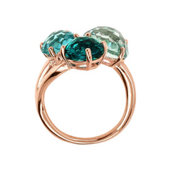 Anello Bronzallure Trilogy Con Prisma Gem Taglio Mosaico -