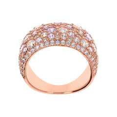 Bronzallure Graduated Band Ring with Mixed Cubic Zirconia Pavé