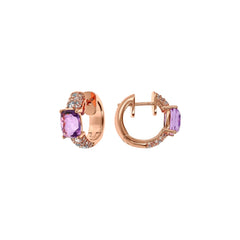 Orecchini Bronzallure A Cerchio Con Prisma Gem Taglio Mosaico E Pavé Di Cubic Zirconia -