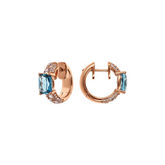 Orecchini Bronzallure A Cerchio Con Prisma Gem Taglio Mosaico E Pavé Di Cubic Zirconia -