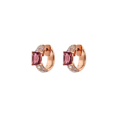 Orecchini Bronzallure A Cerchio Con Prisma Gem Taglio Mosaico E Pavé Di Cubic Zirconia -