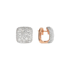 Bronzallure Stud Earrings Square with Cubic Zirconia Pavé WSBZ02470.WR