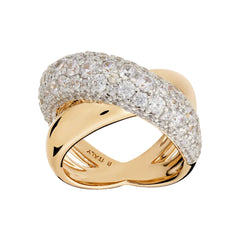 Anello Bronzallure a Intreccio in Pavé di Cubic Zirconia -