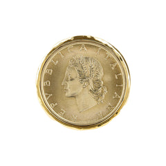Anello Etrusca Chevalier Martellato con Moneta Originale WSET00399.YG