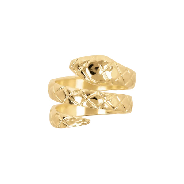 Anello Etrusca a Fascia Serpente Martellato WSET00659.YG