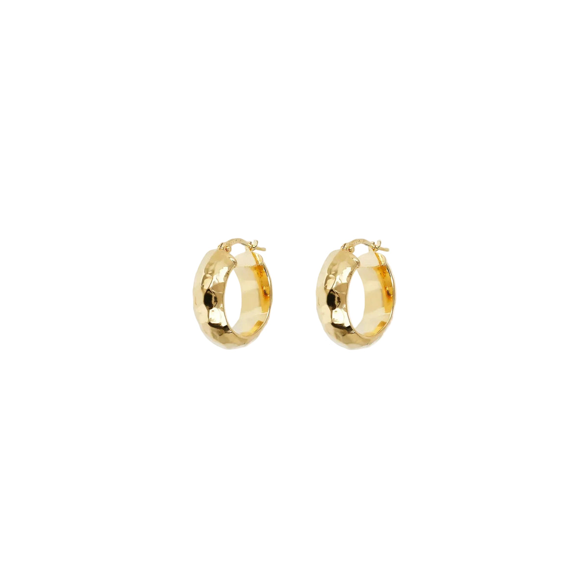 Etrusca Hammered Hoop Earrings WSET00715.SMALL