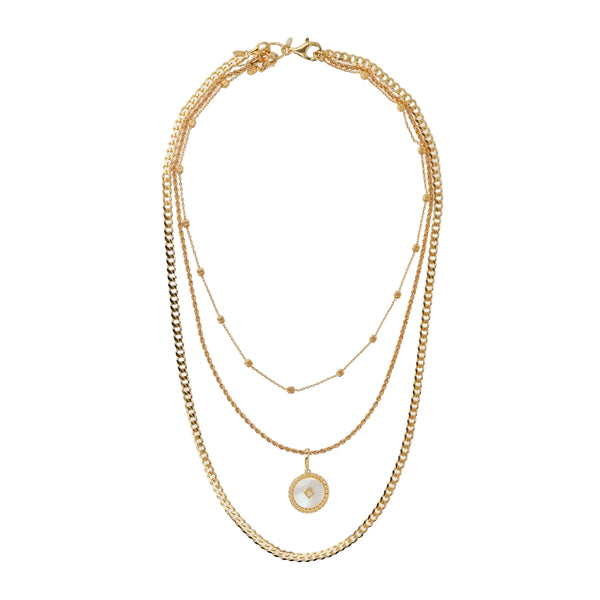 Collana Etrusca Multifilo con Madreperla
