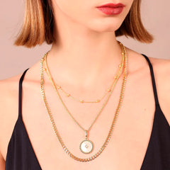 Collana Etrusca Multifilo con Madreperla