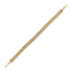 Bracciale Etrusca Multifilo Catena Corda Placcato Oro Giallo WSET00762.YG