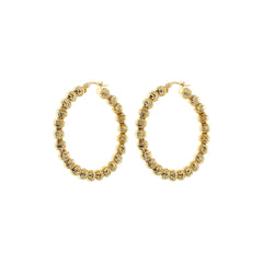 Orecchini Etrusca Cerchio con Bead Diamantate WSET00809.YG