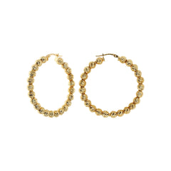 Orecchini Etrusca Cerchio con Bead Diamantate WSET00809.YG