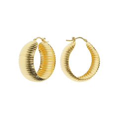 Orecchini Etrusca a Cerchio Texture Rigata WSET00857.YG