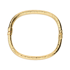 Etruscan Square Hammered Bronze Bracelet, 18K Gold Plated WSET00877.YG