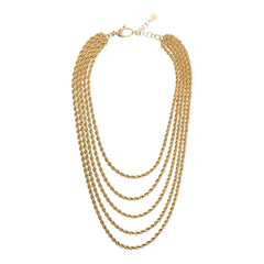 Collana Etrusca Multifilo Graduata Maxi Catena Corda WSET00896.YG