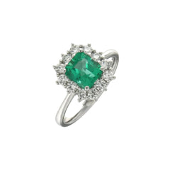 Anillo Mirco Visconti con esmeralda natural ovalada y diamantes