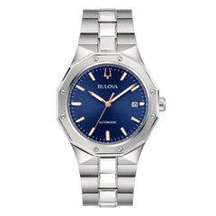 Orologio Bulova Octagon Automatico Blu 40 mm 96B463