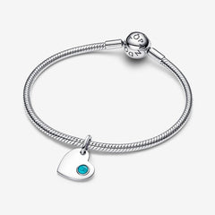 Charm Pandora Corazón con Piedra Turquesa Diciembre
