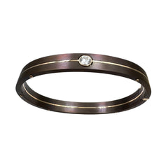Bracciale Giorgio Visconti da Uomo in Titanio Oro e Diamante -