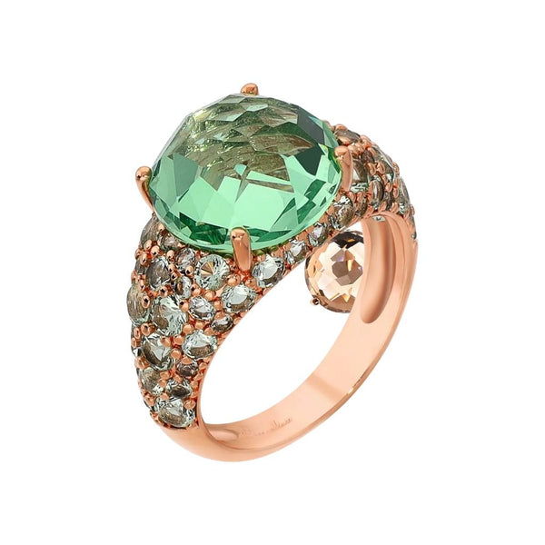 Anello Bronzallure con Pavé Misto e Prisma Gem -