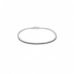 Bracciale Tennis Davite&Delucchi in Oro Bianco 18 KT con Diamanti Neri BRC02358/BL2