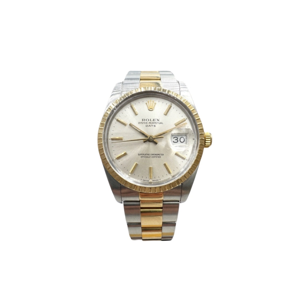 Orologio Rolex Oyster Perpetual Date 15053 Acciaio Oro 34 mm