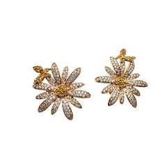 Daisy Silver Fiorini Earrings with Zircons