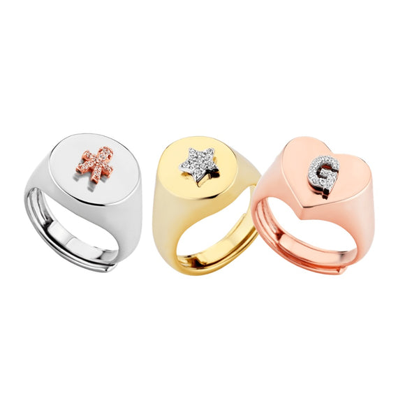 Anello Marcello Pane Chevalier a Cuore Dorato ANYL 006