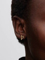 Pandora Heart Earrings Sinuous Line 14KT Gold Plated