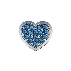 Charm Elements Cuore In Oro Bianco E Zaffiri DCHZ9207