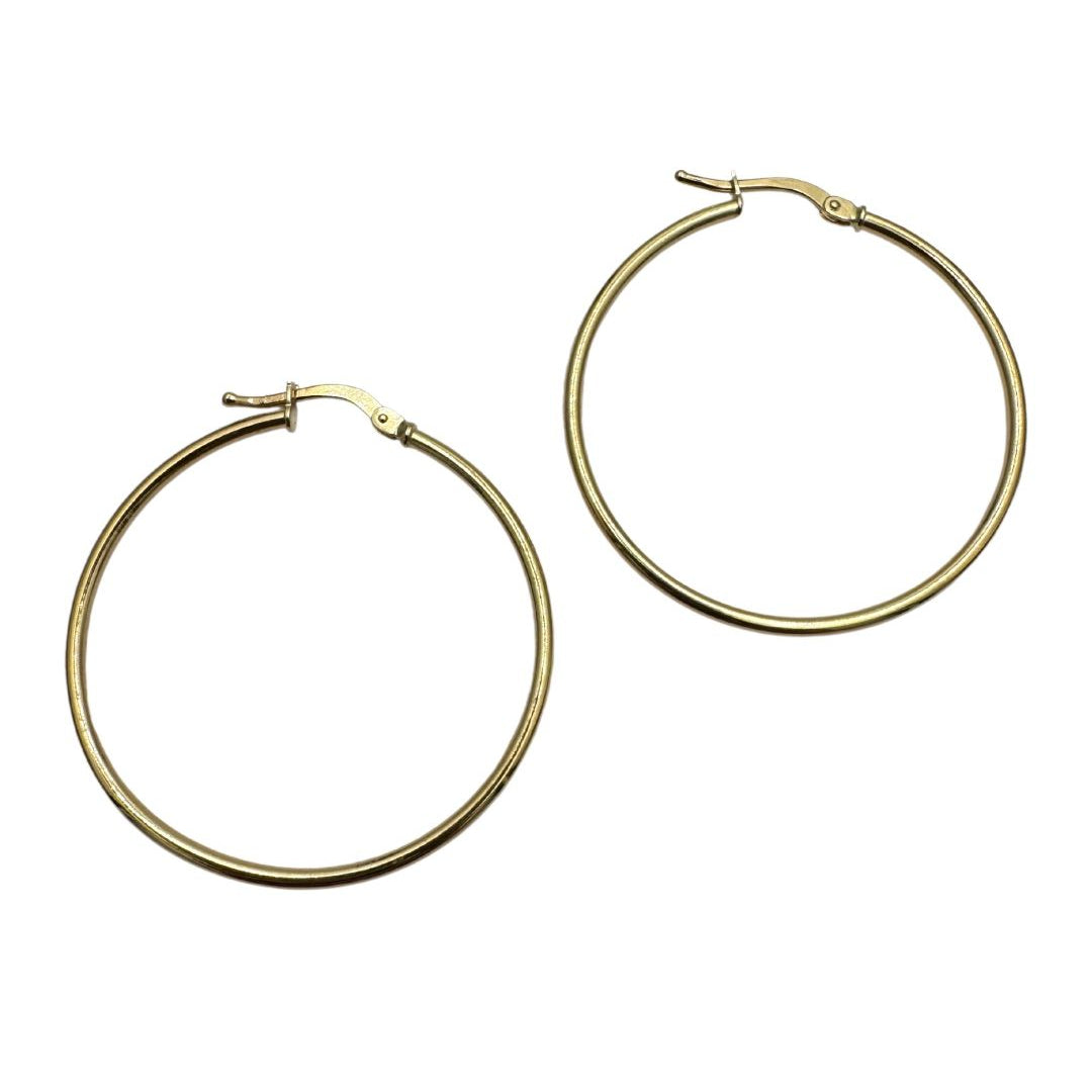 Medium Hoop Earrings in 18KT Polished Yellow Gold