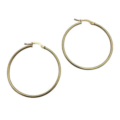 Medium Hoop Earrings in 18KT Polished Yellow Gold