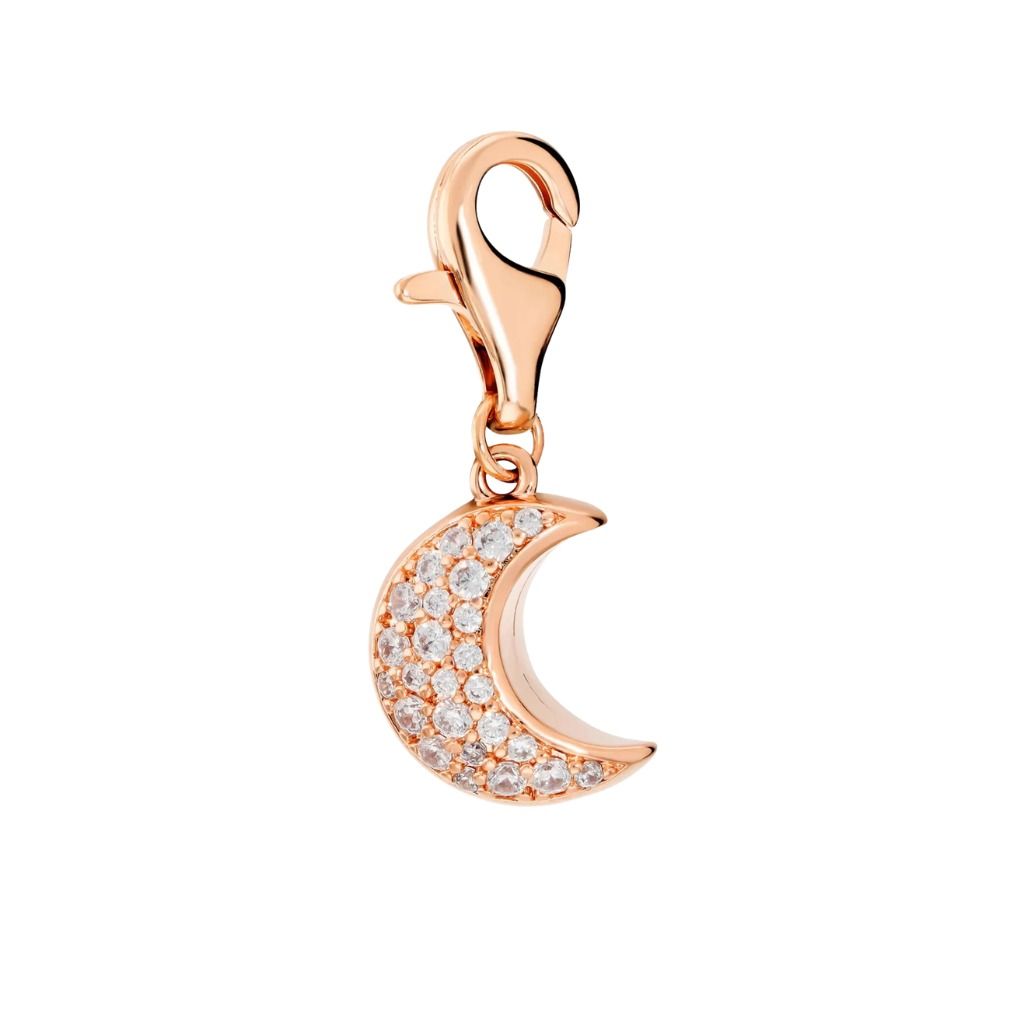 Bronzallure LUCKY CHARM - Ciondolo Luna con Pavé di Cubic Zirconia WSBZ02674.MOON