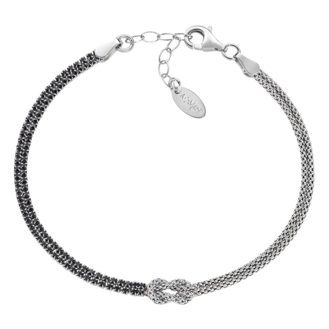 Bracciale Nodo d'Amore con Zirconi -