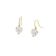 Orecchini Stroili Lobo Punto Luce Cuore Claire Oro Giallo 9 KT E Cubic Zirconia 1401496