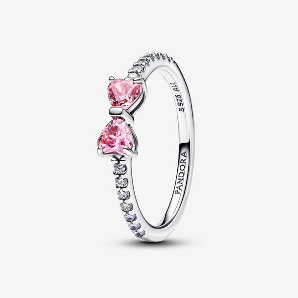 Anello Pandora Fiocco Luminoso Rosa 193510C01